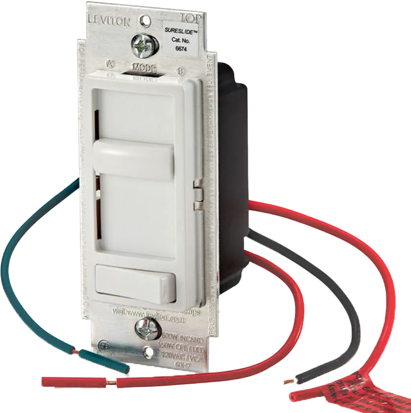 [PARM-171] DIMMER UNIVERSAL DESLIZABLE CON INTERRUPTOR INCANDESCENTE 600W / CFL /LEDS 150W 1P 3VÍAS 120V BLANCO ID:06674-10W