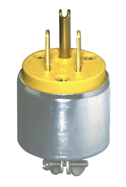 CLAVIJA BLINDADA GRADO COMERCIAL 15A-125V 2P3H NEMA 5-15P ID:515PA-000