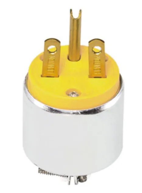 CLAVIJA BLINDADA GRADO COMERCIAL 15A-250V 2P3H NEMA 6-15P ID:615PA-000