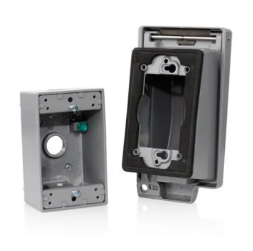 [PARM-384] CAJA METALICA 2X4 1GANG 3SALIDAS 1/2" HERRAJES E INSER GRIS ID:1GM53-0GY