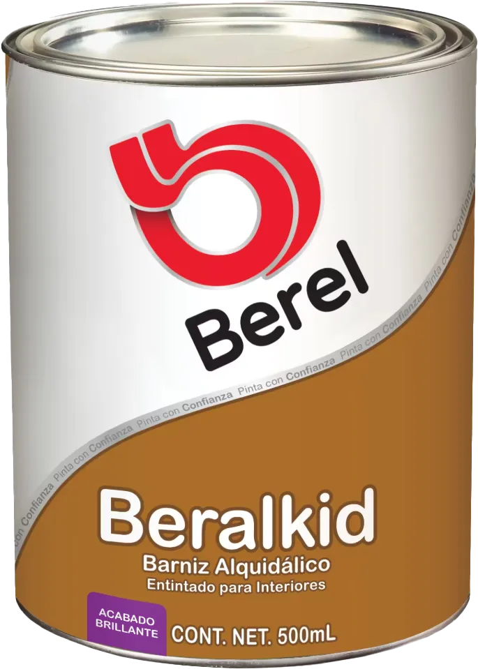BARNIZ ENTINTADO BERALKID, 500 ML, BARNIZ ALQUIDÁLICO DE EXCELENTE BRILLO Y GRAN DURACIÓN, ELABORADO EN TONOS DE LAS CINCO VARIEDADES DE MADERA MÁS ATRACTIVAS: MAPLE, ROBLE MEDIO, NOGAL, ROBLE CLARO Y CAOBA. ES FÁCIL DE APLICAR, TIENE EXCELENTE NIVELADO Y DUREZA. ESTE BARNIZ NO CONTIENE PLOMO. RENDIMIENTO (A 2 MANOS) 8 - 10 m²/L.