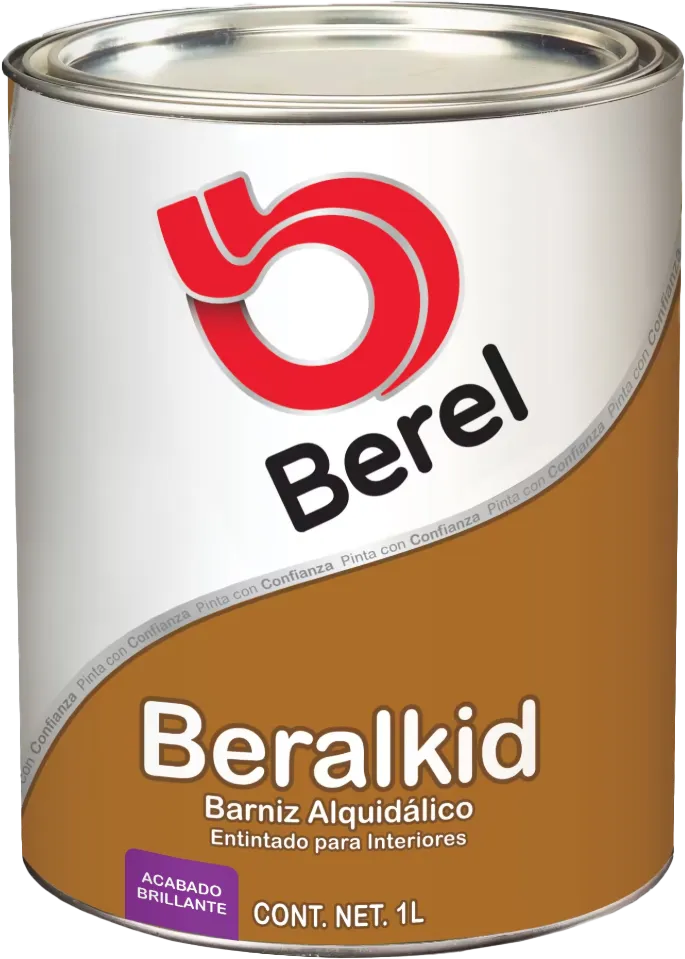 BARNIZ ENTINTADO BERALKID, 1 LT, BARNIZ ALQUIDÁLICO DE EXCELENTE BRILLO Y GRAN DURACIÓN, ELABORADO EN TONOS DE LAS CINCO VARIEDADES DE MADERA MÁS ATRACTIVAS: MAPLE, ROBLE MEDIO, NOGAL, ROBLE CLARO Y CAOBA. ES FÁCIL DE APLICAR, TIENE EXCELENTE NIVELADO Y DUREZA. ESTE BARNIZ NO CONTIENE PLOMO. RENDIMIENTO (A 2 MANOS) 8 - 10 m²/L.