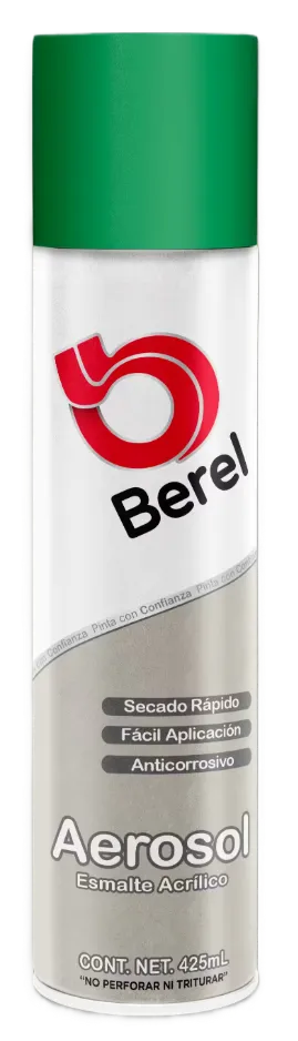 AEROSOL SECADO FINAL EN 24 HRS, RENDIMIENTO (A DOS MANOS) 1 - 1.5 M²/L. ID:VERDE CHILE 6808