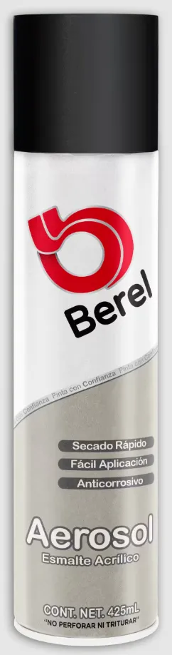 AEROSOL SECADO FINAL EN 24 HRS, RENDIMIENTO (A DOS MANOS) 1 - 1.5 M²/L. ID:NEGRO6874