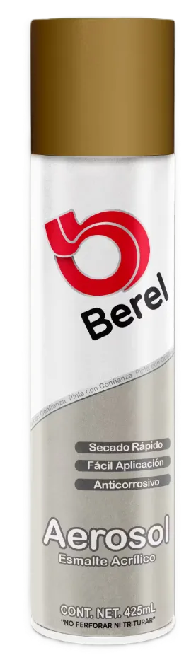 AEROSOL SECADO FINAL EN 24 HRS, RENDIMIENTO (A DOS MANOS) 1 - 1.5 M²/L. ID:COBRE 6803