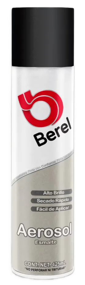 AEROSOL SECADO FINAL EN 24 HRS, RENDIMIENTO (A DOS MANOS) 1 - 1.5 M²/L. ID:NEGRO 6894