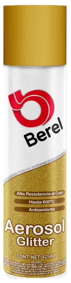 AEROSOL SECADO FINAL EN 24 HRS, RENDIMIENTO (A DOS MANOS) 1 - 1.5 M²/BOTE. ID:DORADO FIESTA 6857