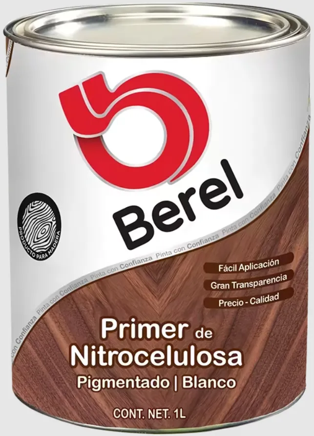 [PARM-1106] PRIMER DE NITROCELULOSA PIGMENTADO BLANCO Y COLORES, 1 LT, ESTÁ DISEÑADO PARA SELLAR A COLOR CERRADO TODO TIPO DE TABLERO Y TRASCARAS, PARA USARSE COMO COLOR BASE DEL PROCESO O CON EFECTO DE VETEADO, DE FÁCIL LIJADO, ALTA PIGMENTACIÓN Y BUEN PODER DE LLENADO.