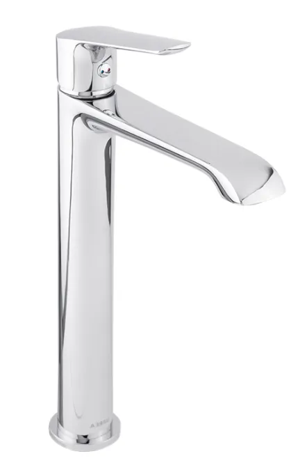 MONOMANDO ALTO PARA LAVABO, 
 ACABADO EN CROMO. ID:101CL