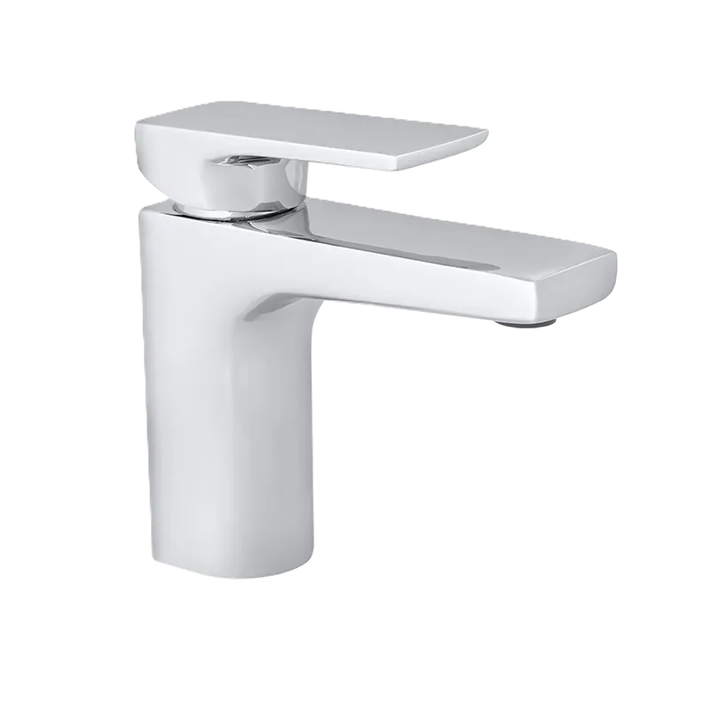 MONOMANDO CORTO PARA LAVABO QUADRO, 
 ACABADO EN CROMO. ID:9456QU