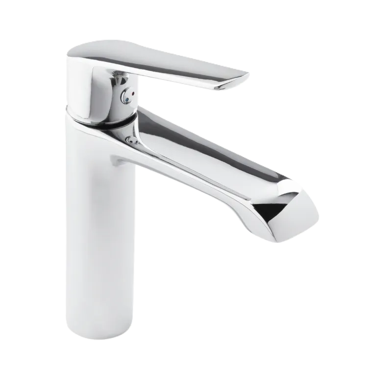 MONOMANDO CORTO PARA LAVABO, 
 ACABADO EN CROMO. ID:100CL